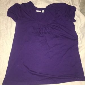 Purple scoop neck top
